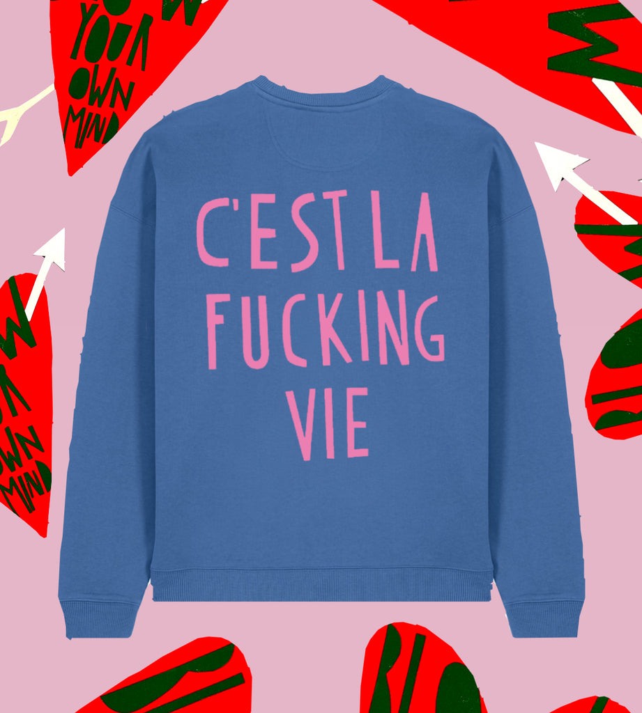 LAST CALL // C,EST LA VIE SWEATER // ROYAL BLUE SWEATER