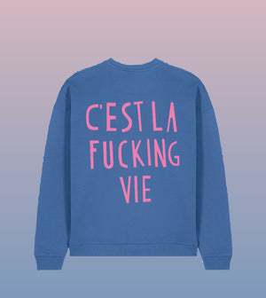 BRAND NEW // C,EST LA VIE SWEATER // ROYAL BLUE SWEATER