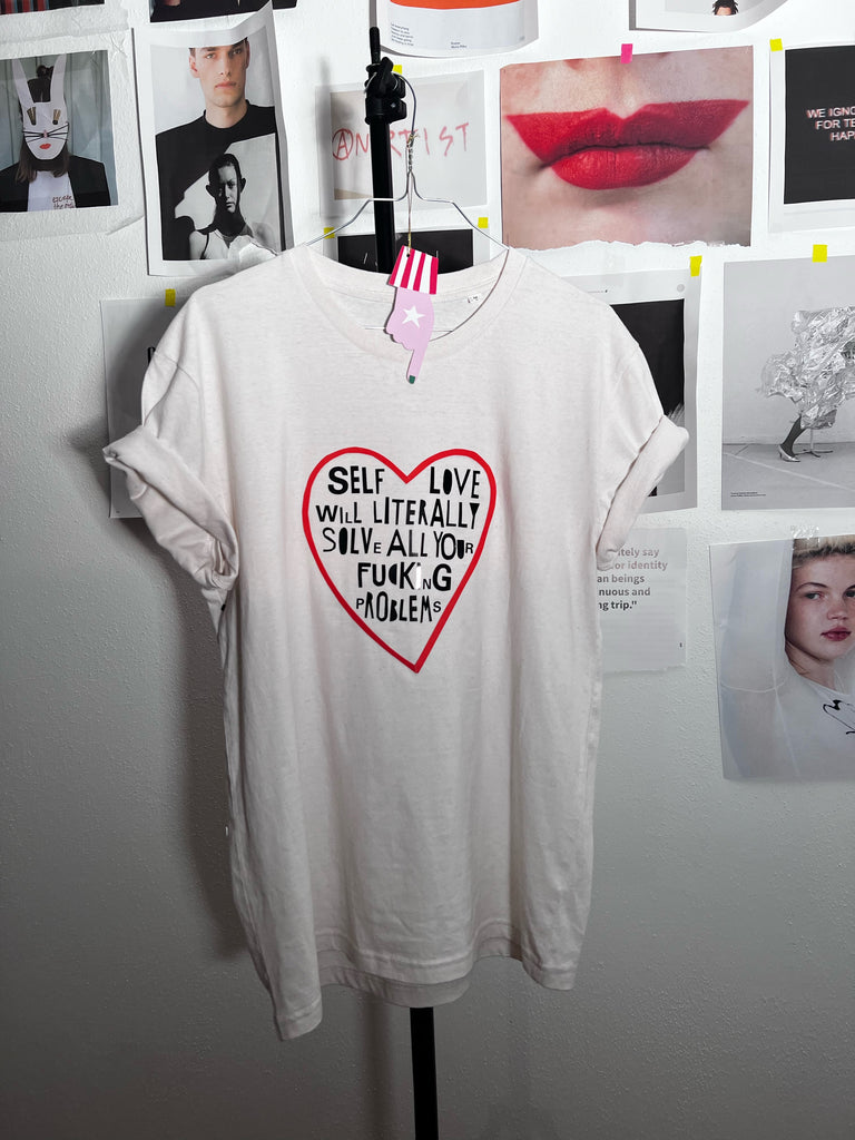 UNIKAT // SELFLOVE T-Shirt // creamwhite / Bestseller 2022